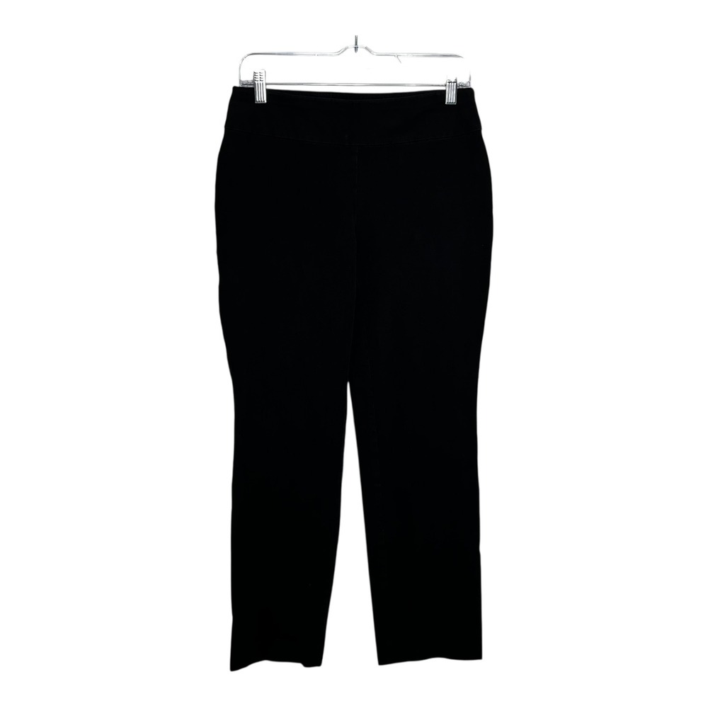Crown & Ivy Ashley Womens Black Pull On Straight Leg Pants‎ Size 6 Stretch